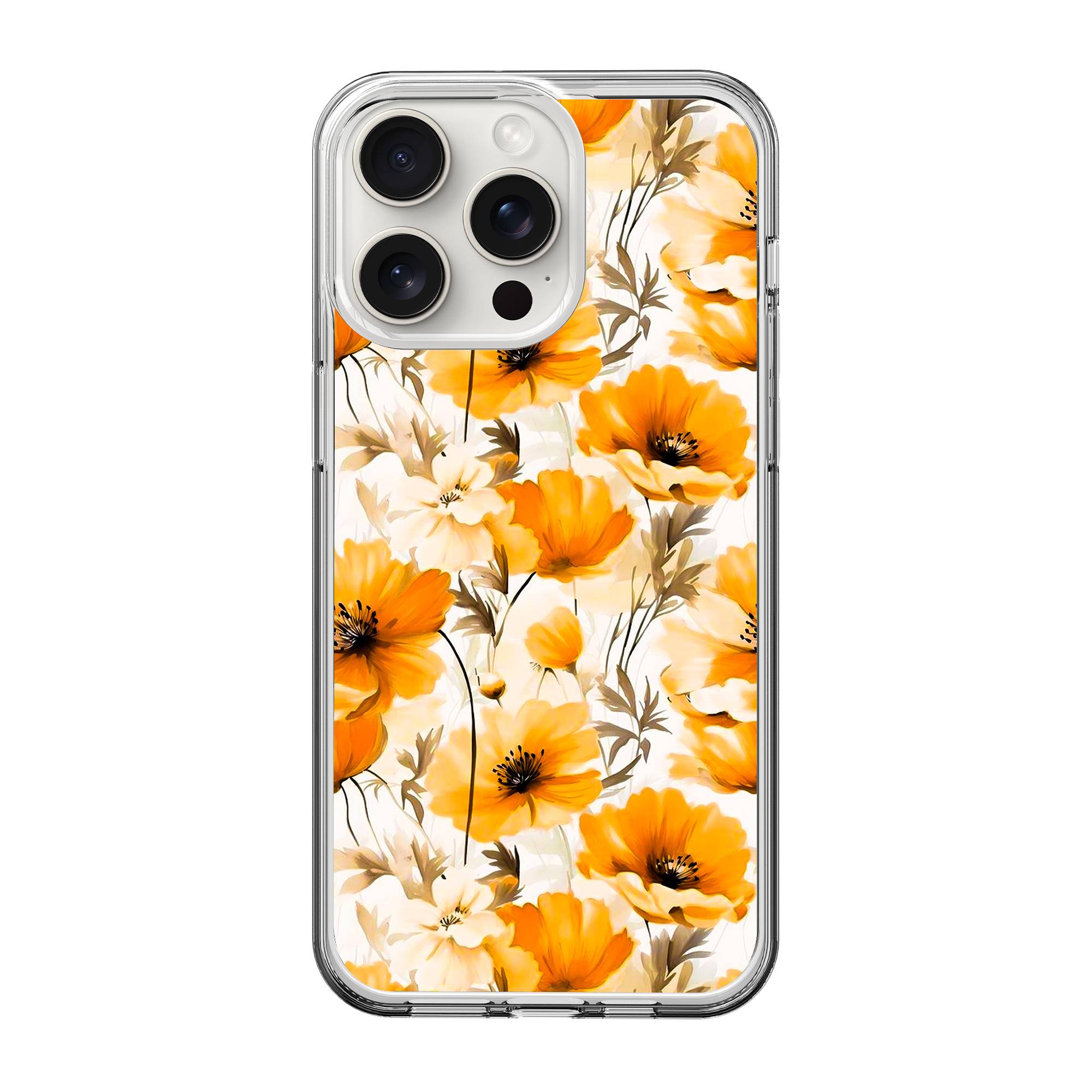 Cosmos Flowers Clear Case image 0