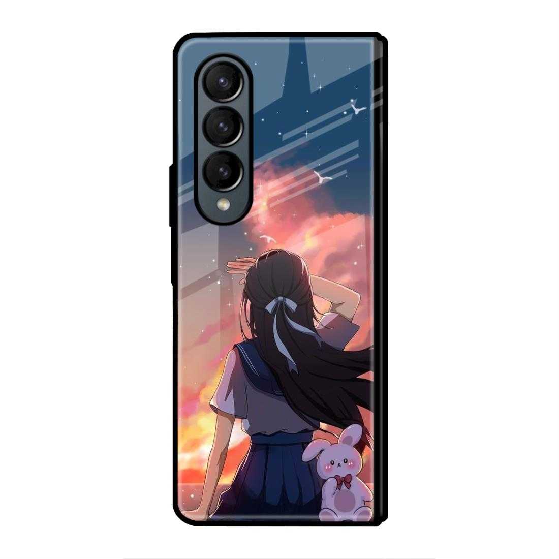 Anime Girl Samsung Z Fold 4 Glass Case image 0