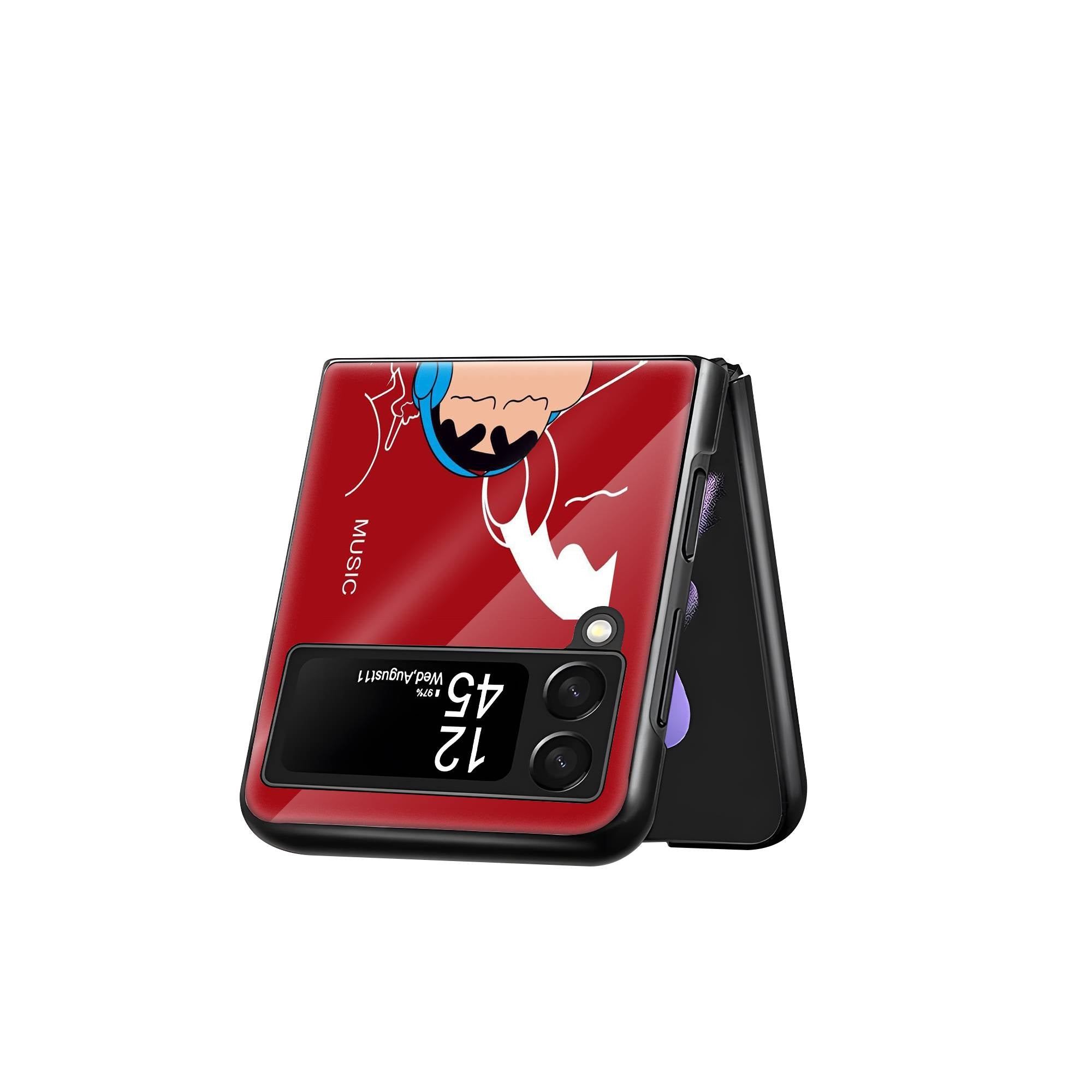 Shinchan's Jam Samsung Z Flip Glass Case image 2