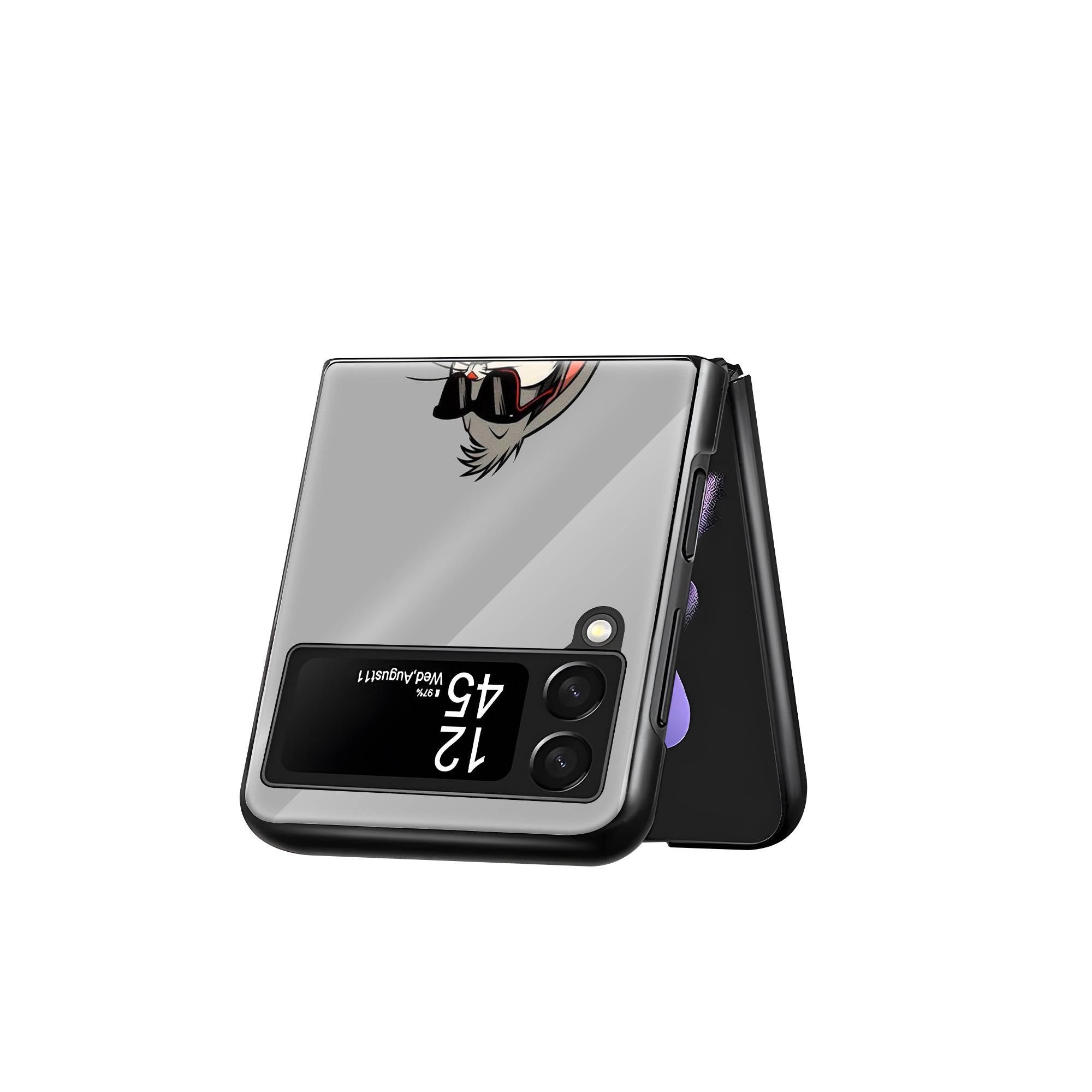 Cool Bunny Samsung Z Flip Glass Case image 2