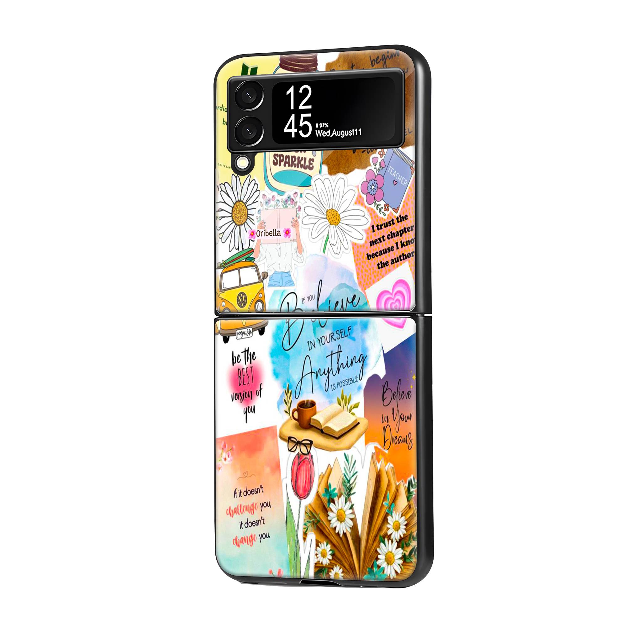 Inspirational Stickers Samsung Z Flip Glass Case image 0