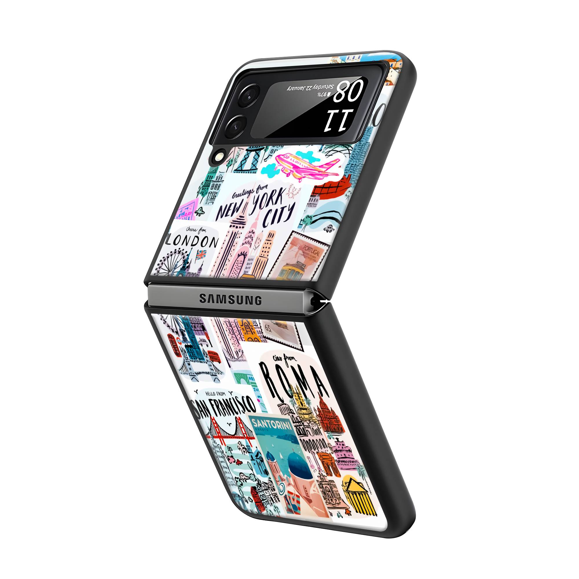 Wanderlust Vibes Samsung Z Flip Glass Case image 1