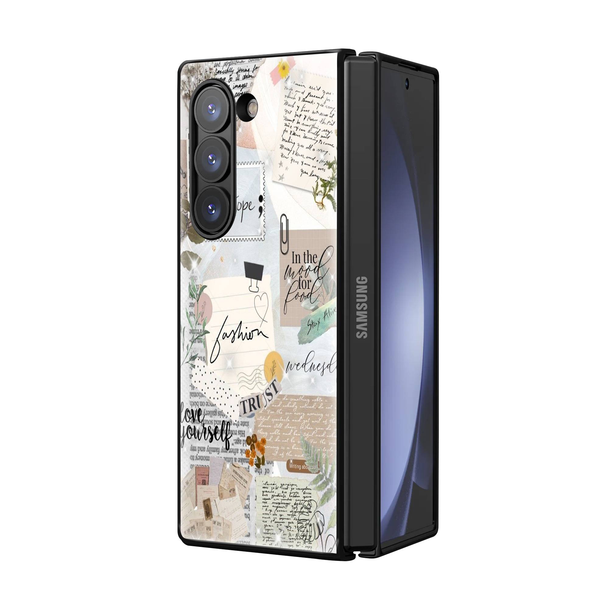 Love yourself Samsung Z Fold Glass Case image 1