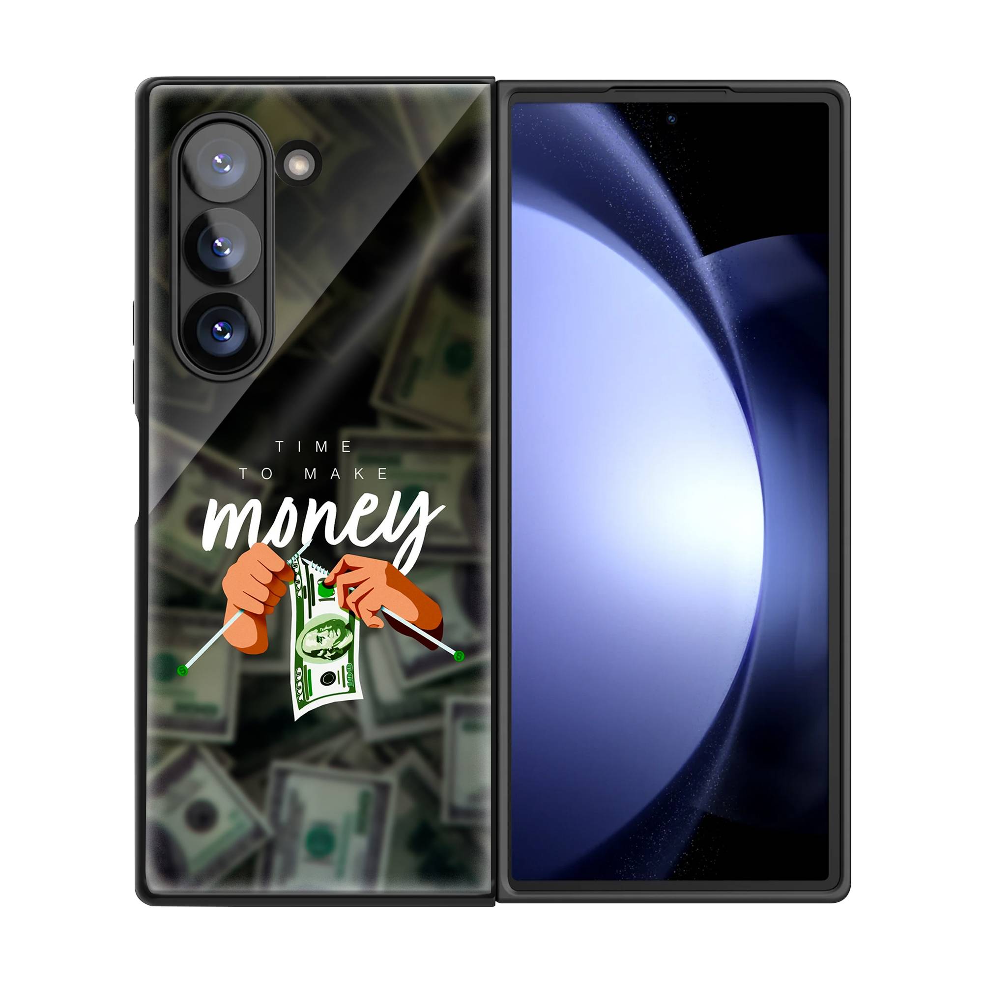 Make Money Samsung Z Fold Glass Case image 2