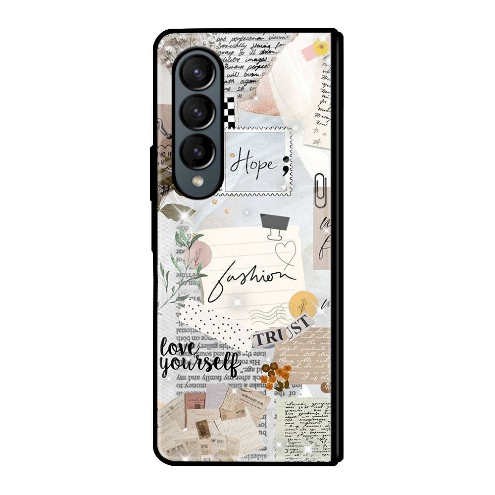 Love yourself Samsung Z Fold 3 Glass Case image 0