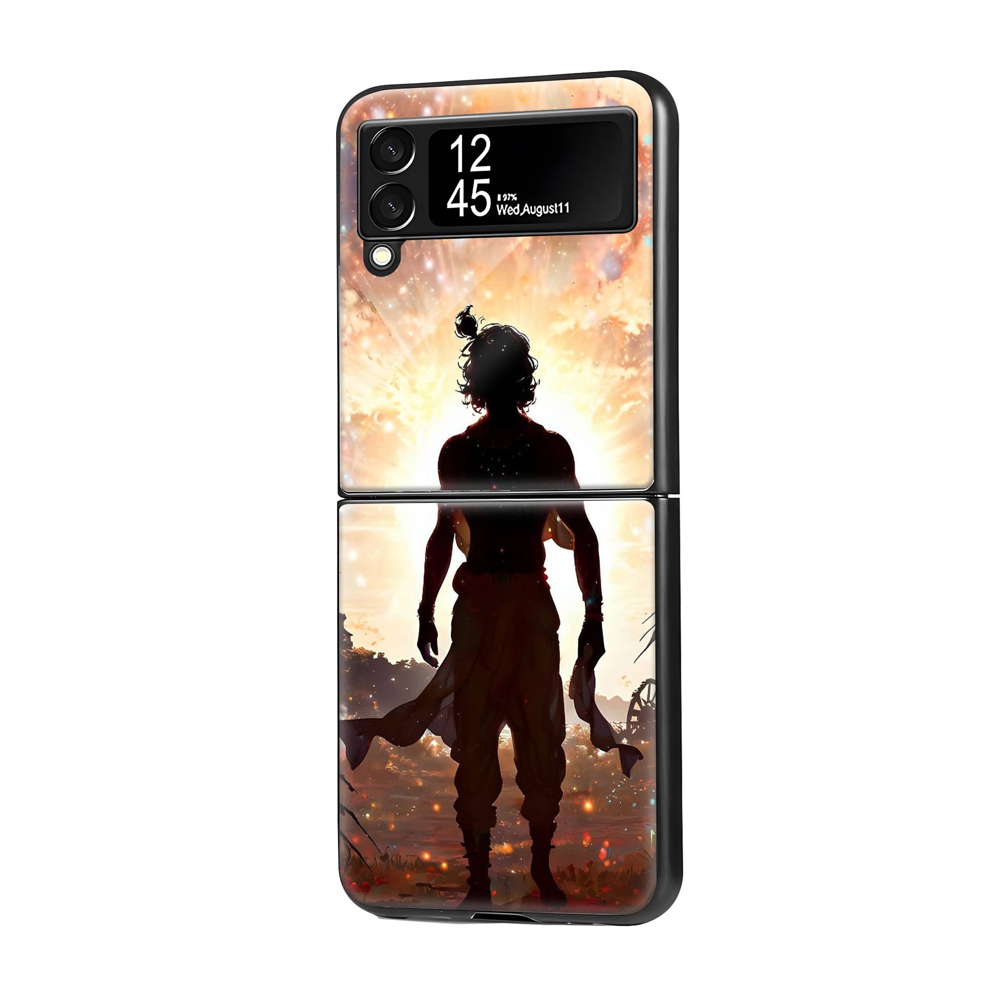 Krishna Art Samsung Z Flip Glass Case image 0