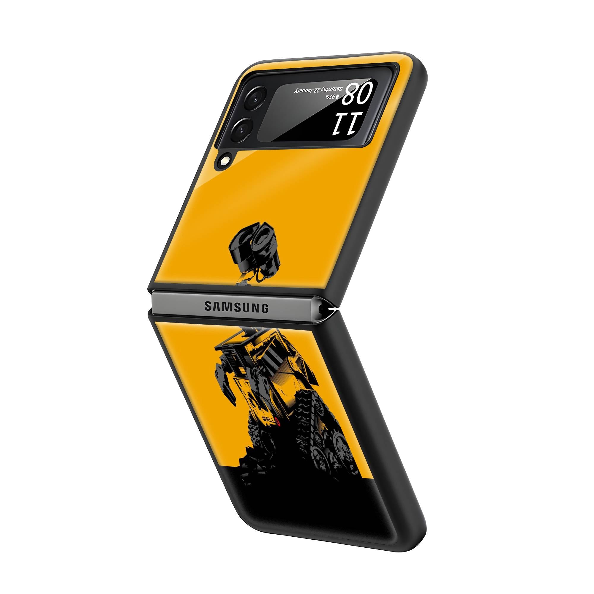 Wall-E Robot Samsung Z Flip Glass Case image 1