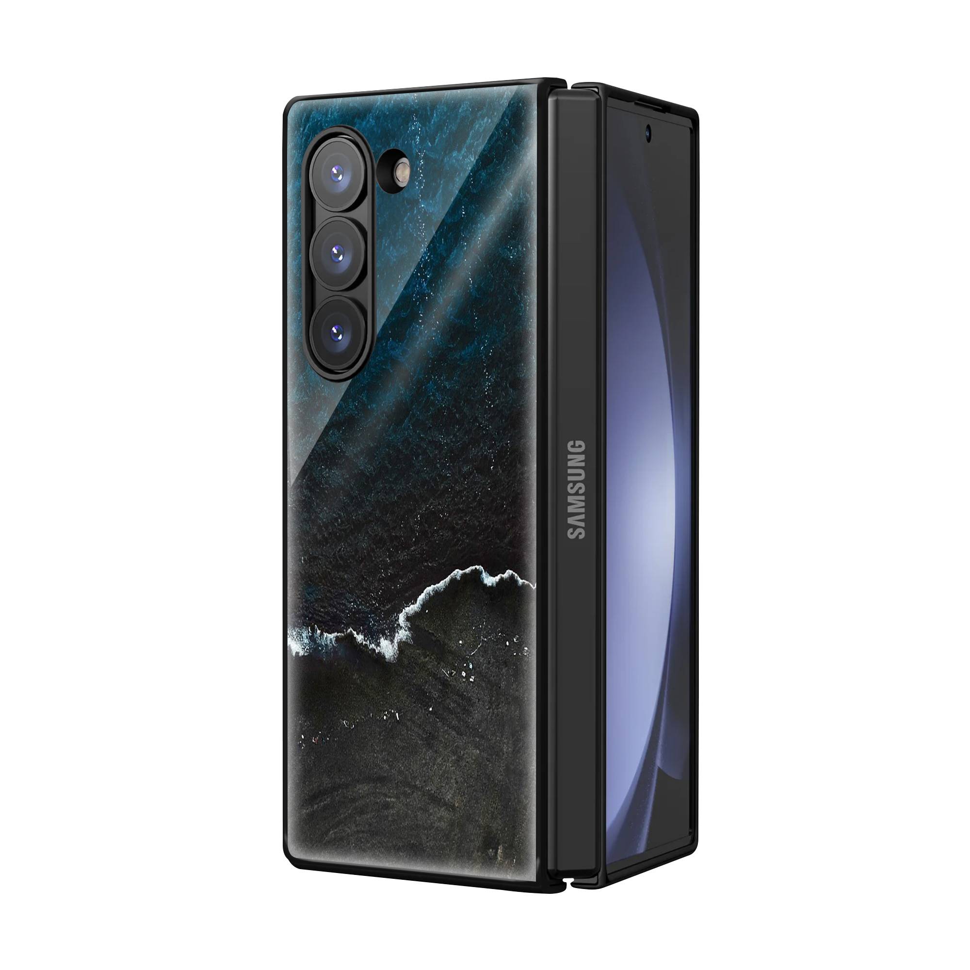 Beach Ocean Mood Samsung Z Fold Glass Case image 1