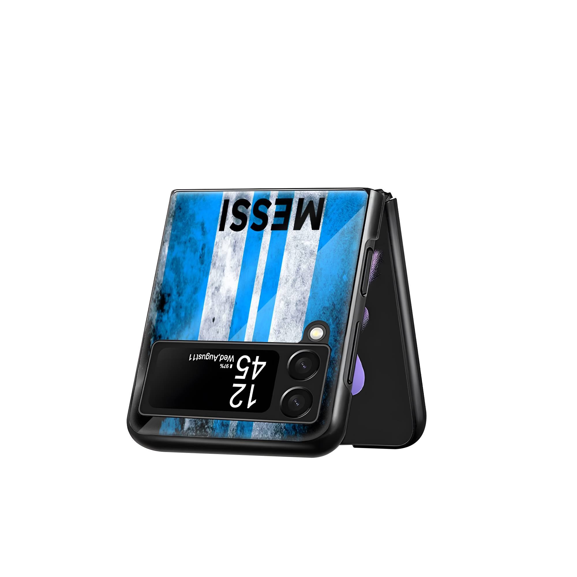Messi Argentina Samsung Z Flip Glass Case image 2