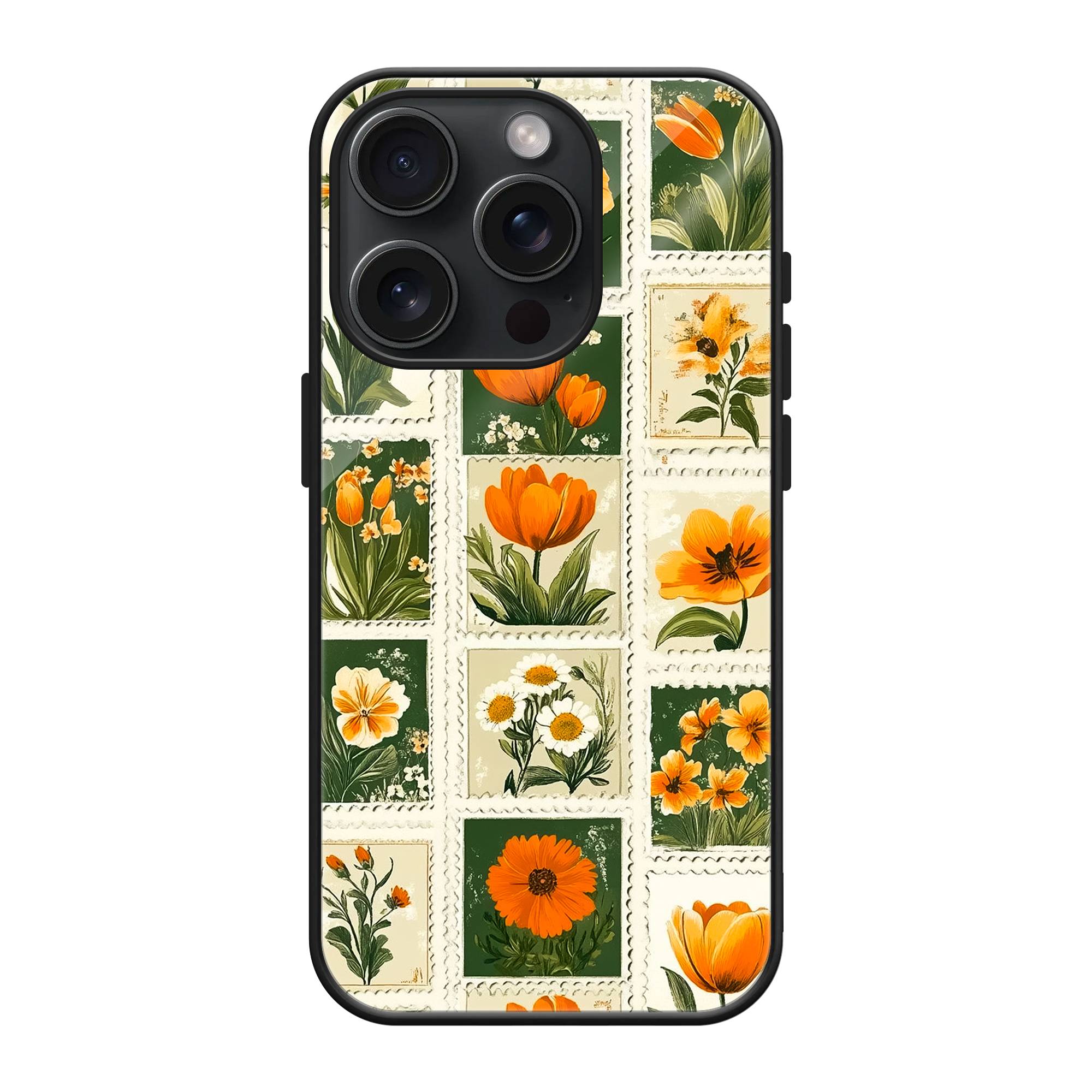 Floral Postage Glass Case image 0