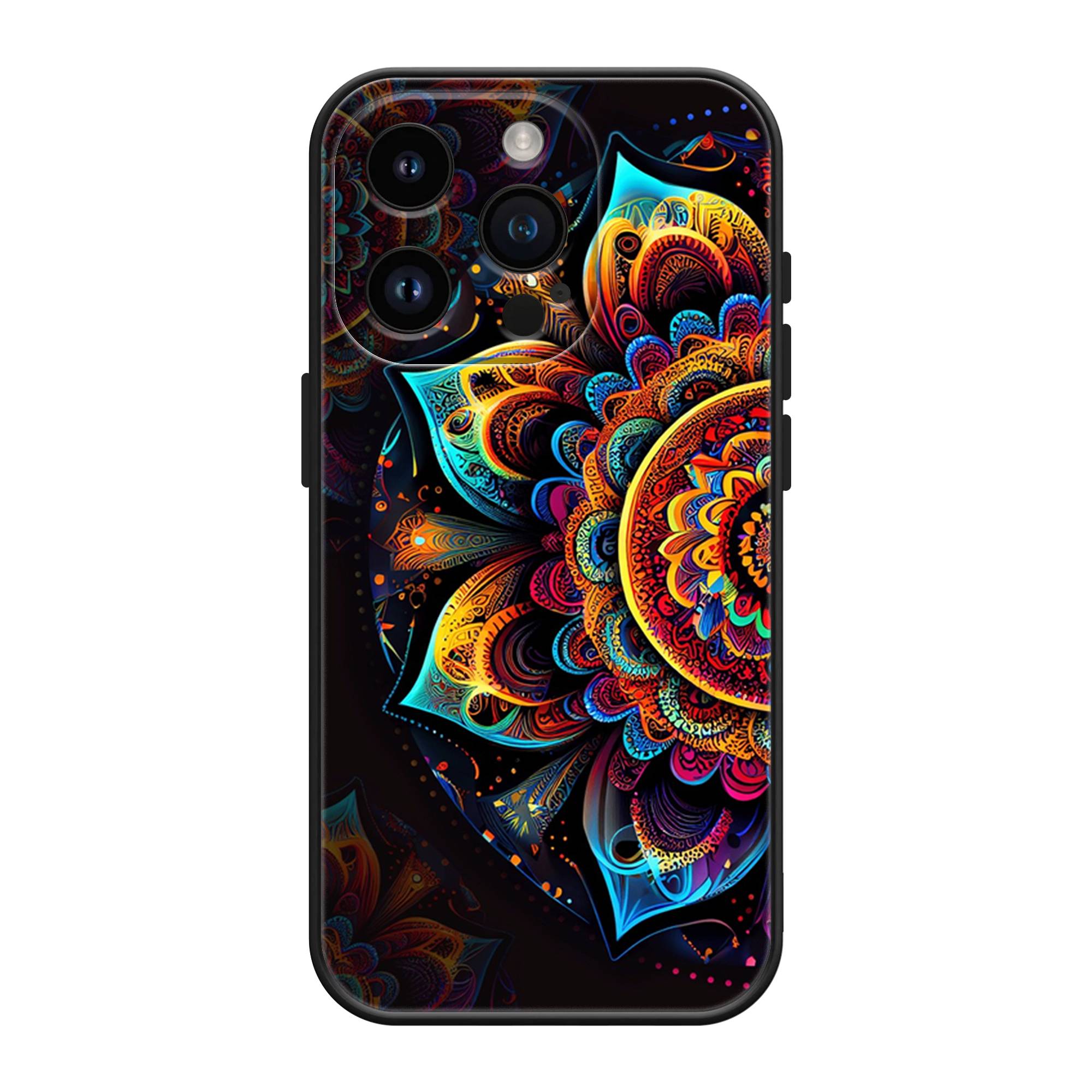 Colorful Mandala Pattern Silicone Case image 0