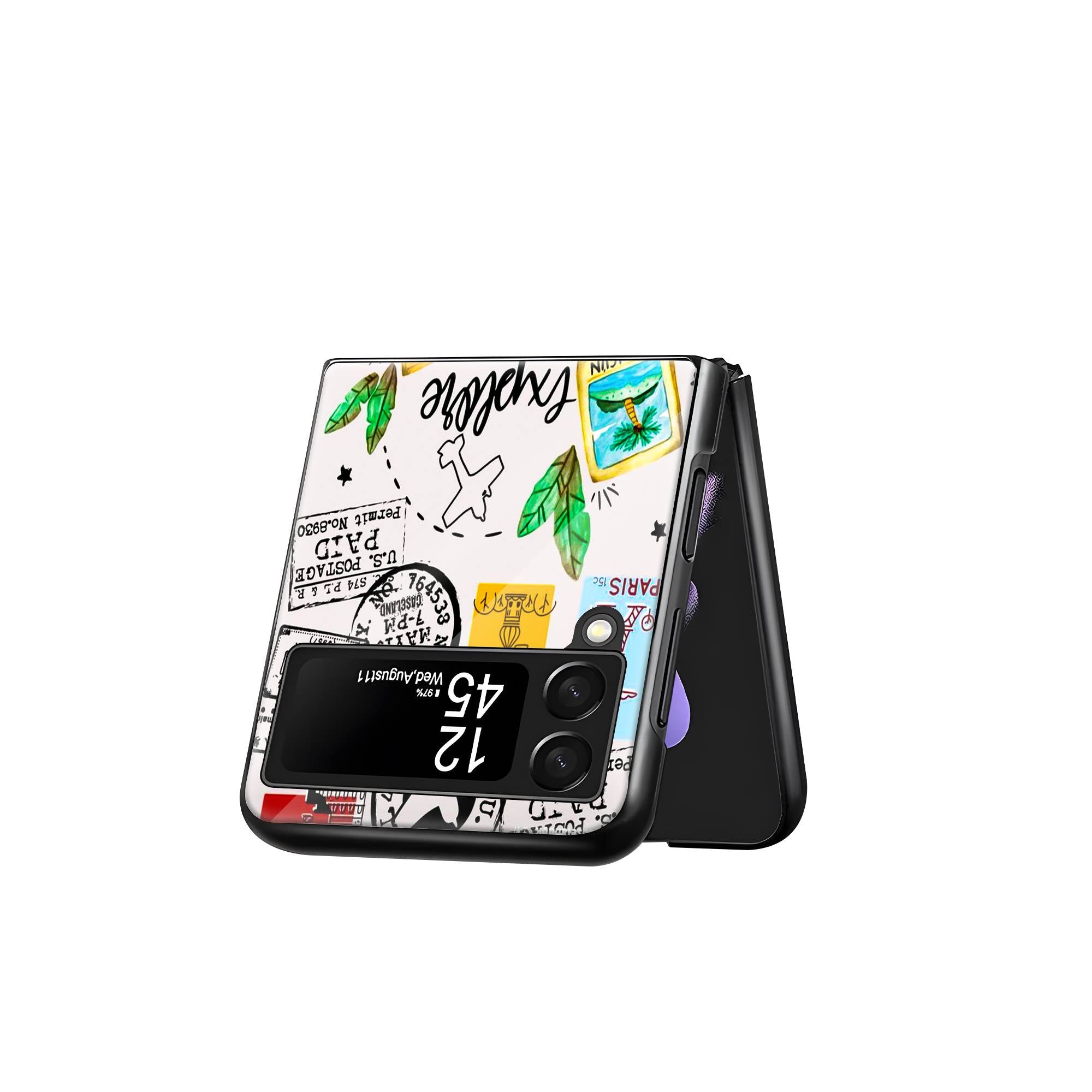 Explore The World Samsung Z Flip Glass Case image 2